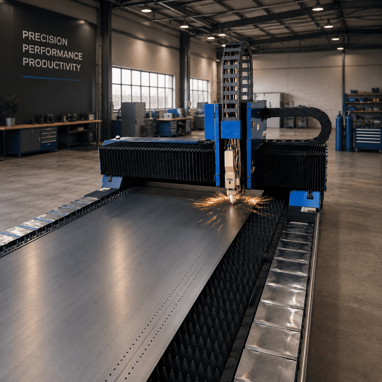 Laser metal sheet cutting